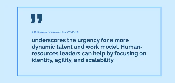 A McKinsey article reveals that COVID-19